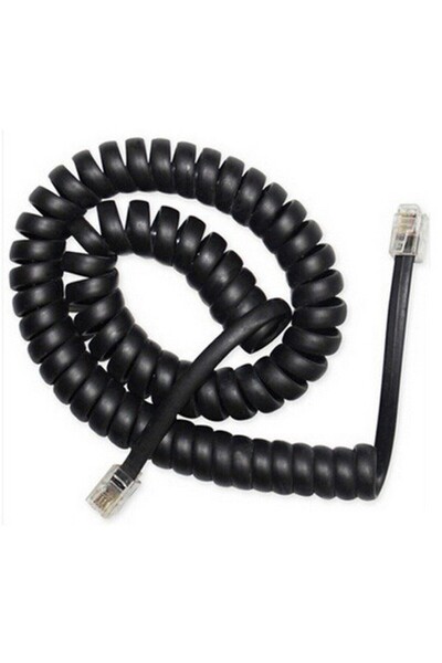 Gembird Cablu telefonic TC4P4CS-2M RJ10 spiralat 2 m negru