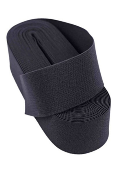 Marsilyan Black - 3cm Wide Elastic Band 10 Meters. () Ilkel-Grp9Y84