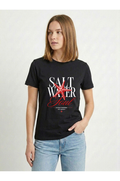 Let's Wear تيشيرت ماء مالح للنساء