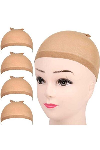 Yongsheng High Elastic Wig Cap Beige-4pcs---Light Brown Stocking Wig Caps Str...