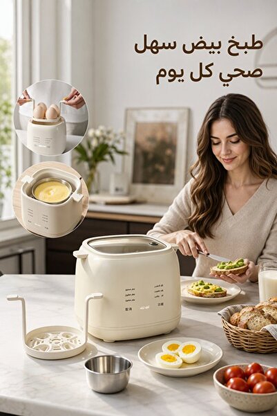 Generic جهاز طهي البيض الكهربائي الأوتوماتيكي من الفولاذ المقاوم للصدأ 304 مع...