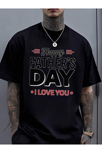 LİNA06 Happy Greeting Card Template.Happy Father'S Day 01 Black T-Shirt.Light...