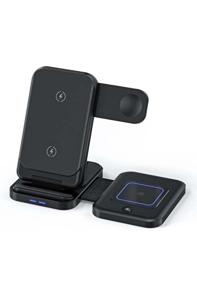 HXD Zoomlion 3-in-1 Magnetic Wireless Charger 15W – Foldable Fast Charging St...