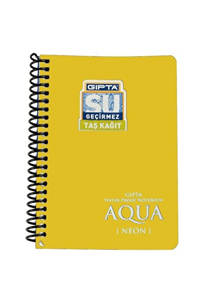 Gıpta Defter Su Geçirmez Taş Kağıt 100 Yaprak Çizgili Not Defteri (Karışık Re...