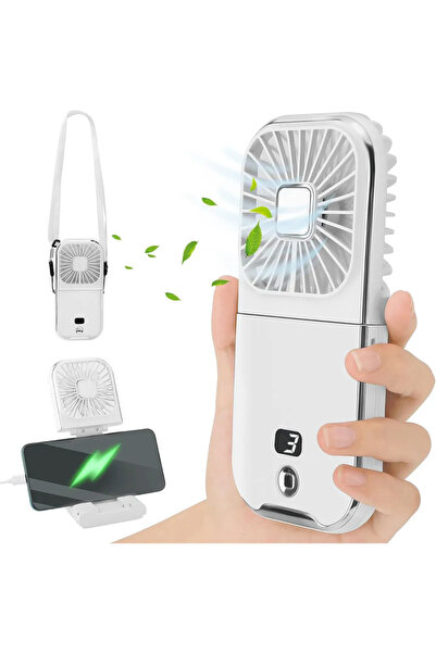 STARSTAR Desktop fan, rechargeable mini fan, portable fan, ultra-thin and fol...