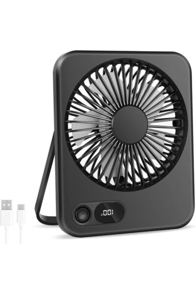 STARSTAR Rechargeable USB-C Table Fan with LED Display, Foldable and Silent, ...