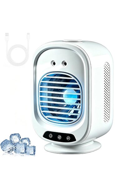Morvena Picks Radiator portabil răcit cu aer Mini desktop AC 3 viteze 2 modur...