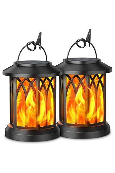 STARSTAR Outdoor Hanging Solar Lantern - Flashing Flame Effect - Waterproof -...