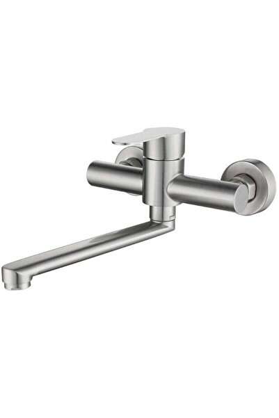 STARSTAR Wall-mounted kitchen faucet, stainless steel wall-mounted kitchen mi...