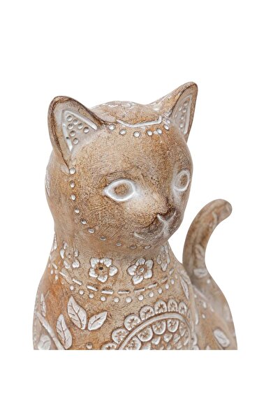 Atmosphera Figurină pisică "Lindo" - Bej, H.18.5 cm