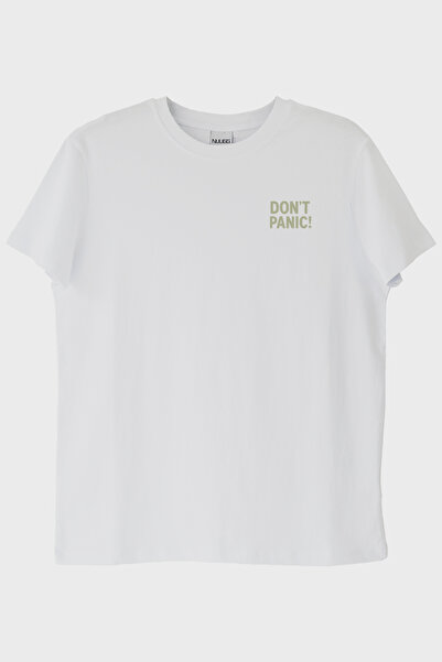 lofux No Panic Message White T-Shirt