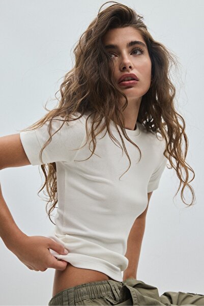 Stradivarius Kısa kollu basic t-shirt