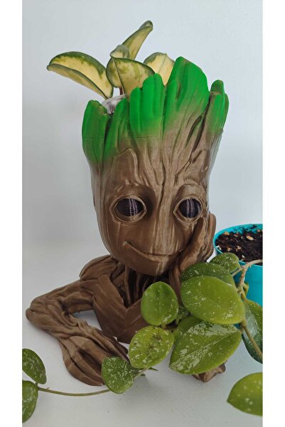 VALERM Groot Marvel Figür Saksı & Dekoratif Obje (20cm) | Kalemlik Olarak Kullanılabilir