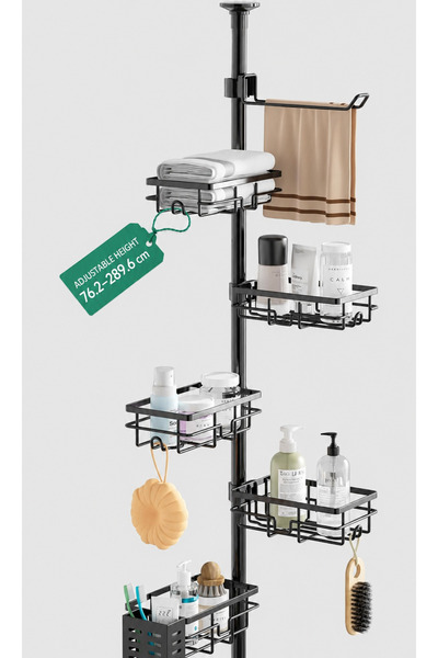 Dotail Raft de duș telescopic, 6 180 °   Coșuri rotative, reglabile pe înălți...