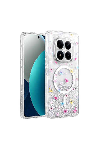 evimdeyokyok Onegif Xiaomi Redmi Note 15 Pro Plus 5g Misk Simli Magsafe Kapak...