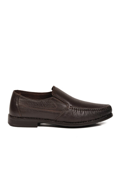 Voyager Men's Genuine Leather Classic Loafer Shoes Brown Sensitive 3607-1 m