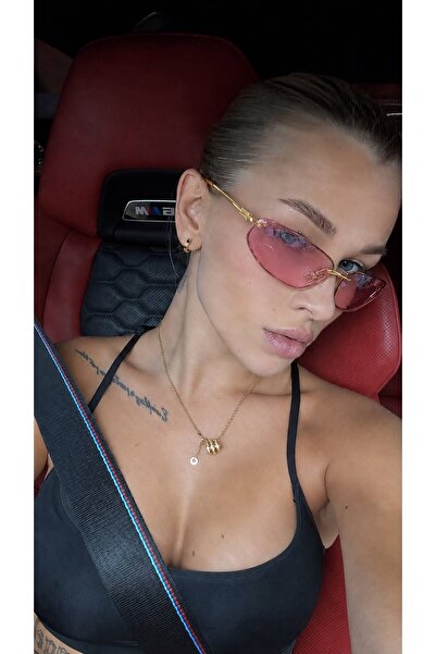 Goldmine Unisex Premium Minna Y2K Güneş Gözlüğü UV400 Pembe