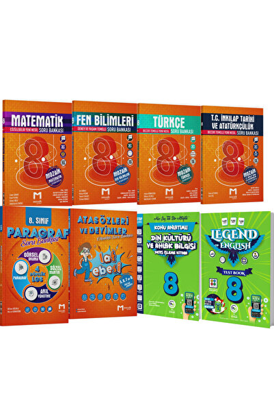 Mozaik Yayınları Mozaik 8. Sınıf Matematik Fen Türkçe İnkılap Paragraf Laf Eb...
