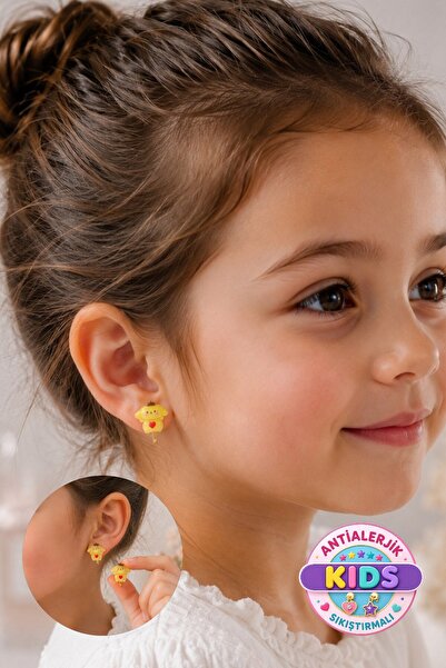 Lynare Non-Perforated Clip-On Children's Earrings for Kids Without Ear Holes