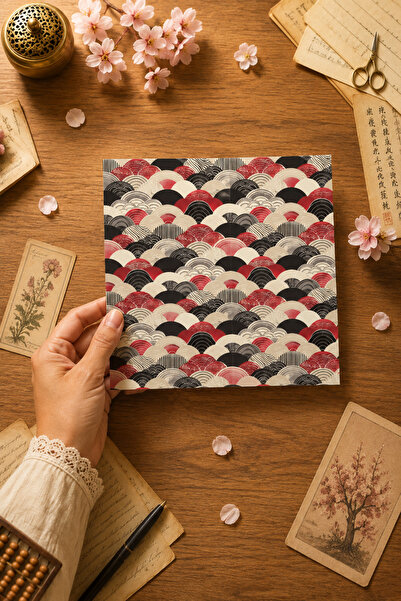 stickybloom Vintage Japon Desenleri Temalı Scrapbook Kağıtları Seti 6 Adet 15...