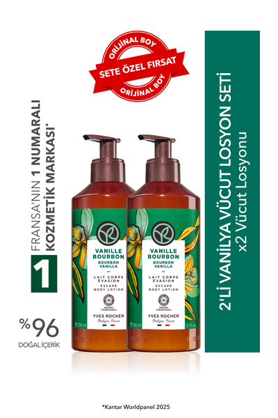 Yves Rocher 2'li Vanilya Vücut Losyon Seti-Vücut Losyonu 390 ml x 2