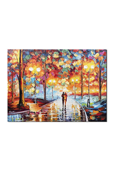 artnova Ръчно рисувана 3D картина на влюбени, Заедно завинаги, 70x50см, масле...