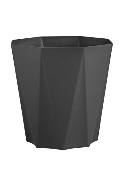BAMI NETWORK Ghiveci flori octogonal plastic antracit 35x35x34cm gradina