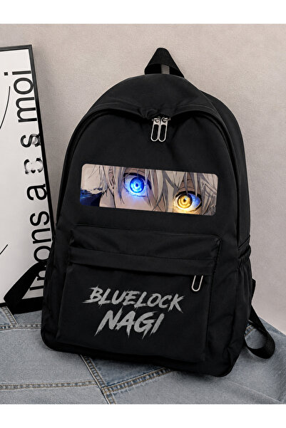 Toum Bluelock Nagi Printed Black Backpack
