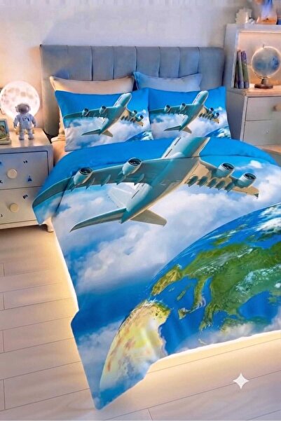 Elmas Dizayn 160X240 cm Youth Boy Bedding Set Organic Cotton Satin Luxury Pre...