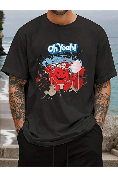 k222 KoolAidforMan Graphic Tee Men - Soft, Casual Crew Neck T-Shirt With "Oh ...