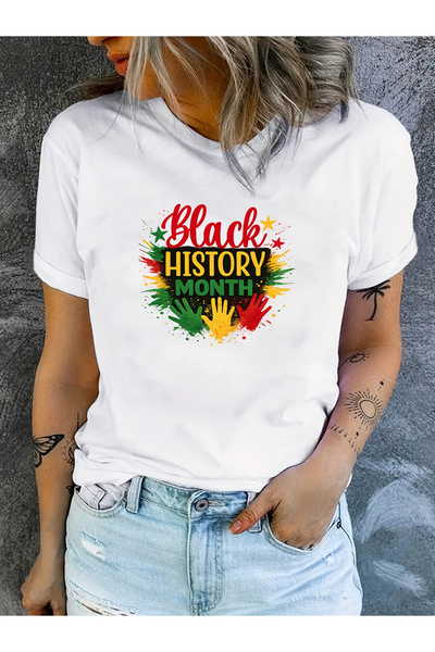 128 Women's History Month Shirt - African-Inspired Design in Pan-African Colo...