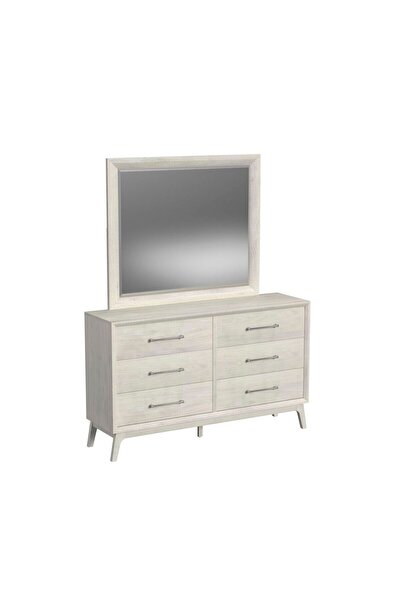 Roots Furniture طقم خزانة ملابس ومرآة ويستلاند بلون اللوز