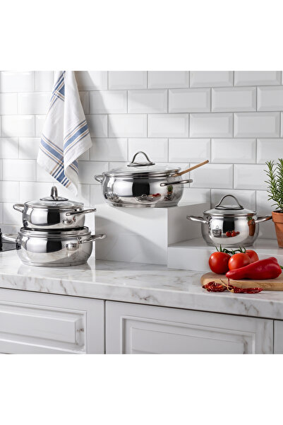 Aryıldız Olimpos 8 Piece Cookware Set