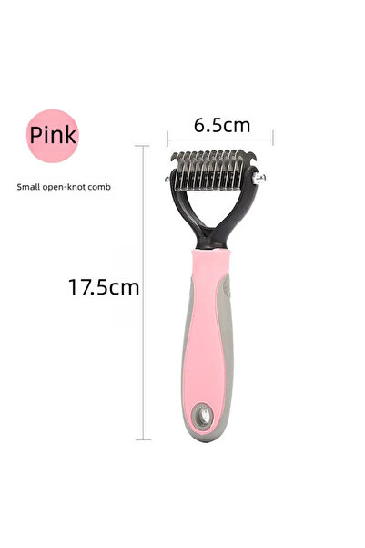 Choice1 فرشاة إزالة الشعر للحيوانات الأليفة من Pink-S، أداة تجميل مزدوجة الجو...