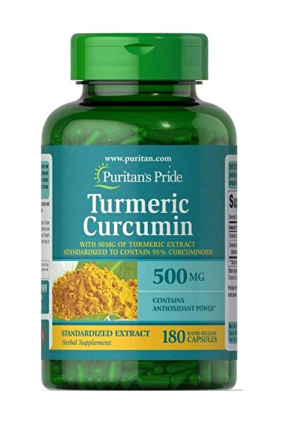 Puritan's Pride Turmeric Curcumin 500 mg-180 Capsules