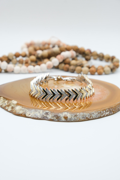 Serenite Collection Sarge Gold Color Zircon Bracelet