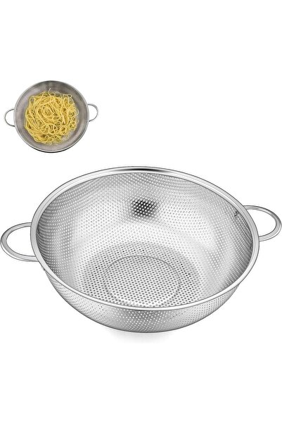 STARSTAR Kitchen strainer, 22 cm in diameter, stainless steel, handle, top st...