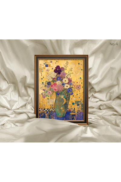 Vetro Design Art Nouveau - Flori într-o vază, tablou înrămat