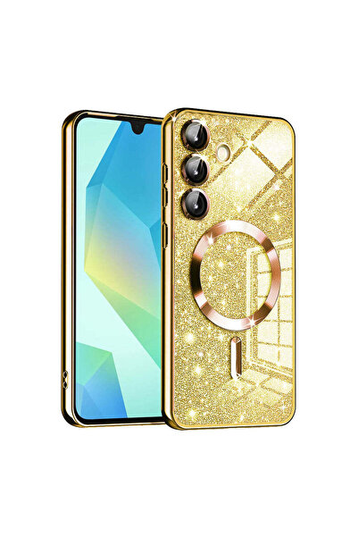 Techsuit Husă pentru Samsung Galaxy A16 4G, Lux Glitter MagSafe, argintiu - a...