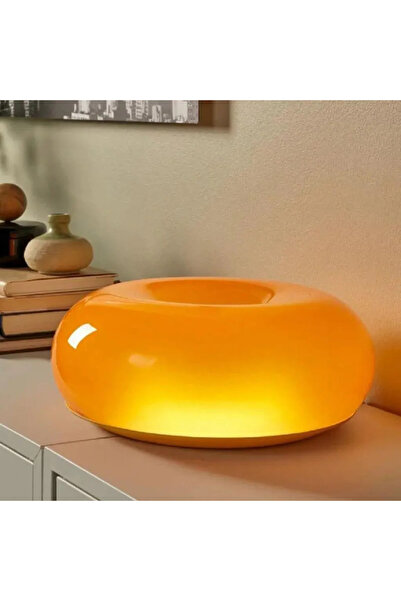 STARSTAR Dimmable LED table lamp, retro donut - shaped bedside lamp, shatterp...