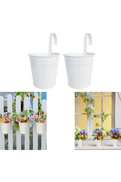 STARSTAR 2-pack Small Hanging Flower Pots, 10x10x10 cm, Black Metal Hanging B...