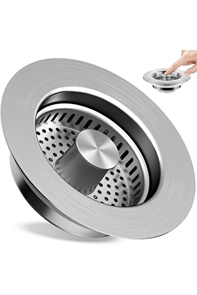 STARSTAR 3-in-1 SUS304 Stainless Steel Kitchen Sink Drain Filter, Anti-Cloggi...