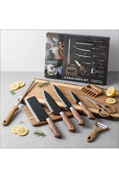 Klyte 8-Piece Kitchen Knife Set with Scissors and Peeler, Ultra-Sharp Chef Kn...