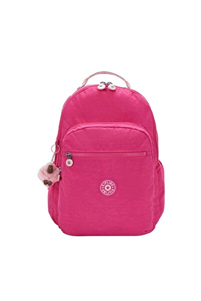 Kipling حقيبة ظهر كبيرة من سيول لاب بلون وردي مكثف KI42752GU