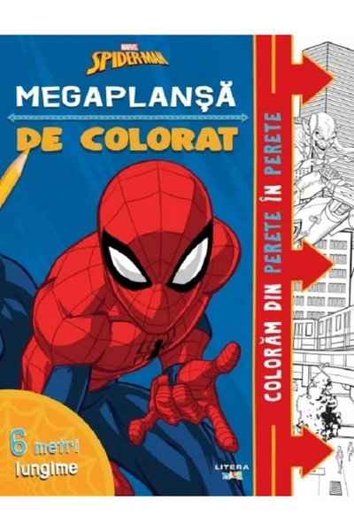 Litera Megaplansa de colorat. 6 metri. Disney Marvel. Spider-man