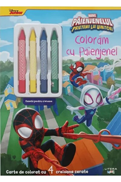 Litera Paienjenelul si prietenii lui uimitori. Carte de colorat cu 4 creioane...