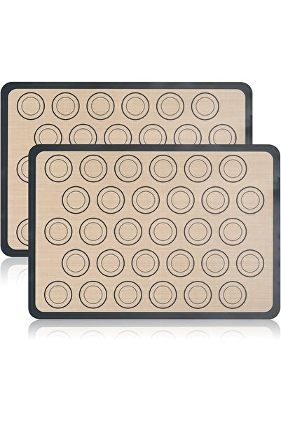 STARSTAR 2-Pack 42x29 cm Non-Stick Silicone Baking, Kneading, Macaron & Oven ...