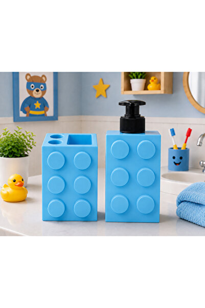 Genel Markalar LEGO Uyumlu Yapı Taşı Banyo Seti (Sıvı Sabunluk & Diş Fırçalık)