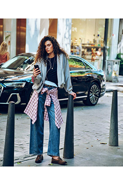 İpekyol Kemerli barrel fit jean pantolon