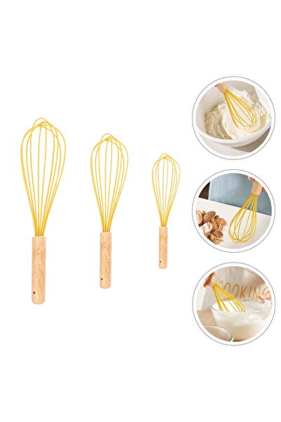 STARSTAR 3-piece multi-functional egg beater/silicone whisk set